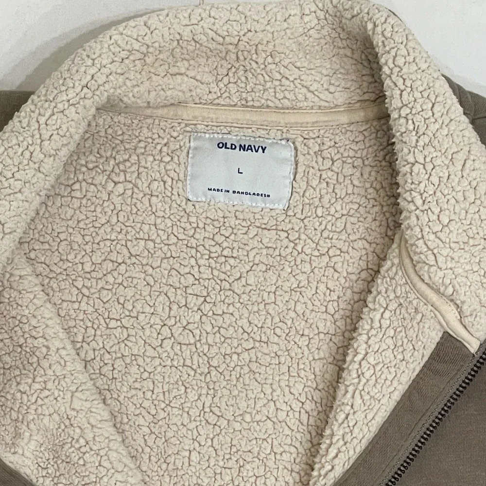 Old navy Sherpa lined men’s zip-up sweater - Picture 3 of 3